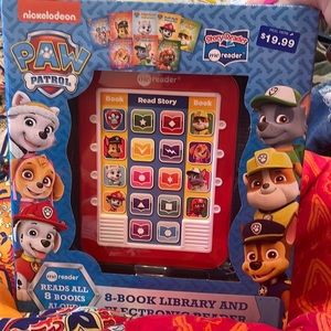 Nickelodeon paw patrol 8-book library and electronic reader.